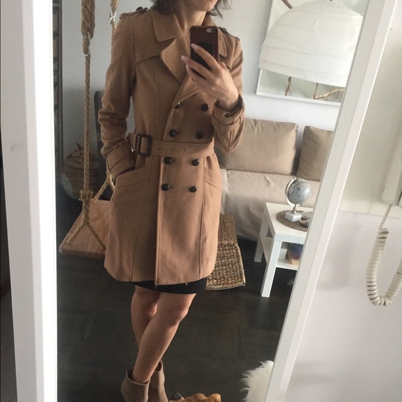 H&M Jackets & Blazers - FINAL: H&M camel belted coat